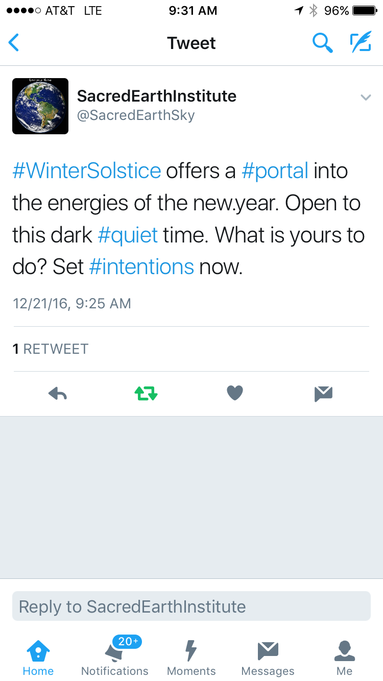 Winter Solstice Tweet